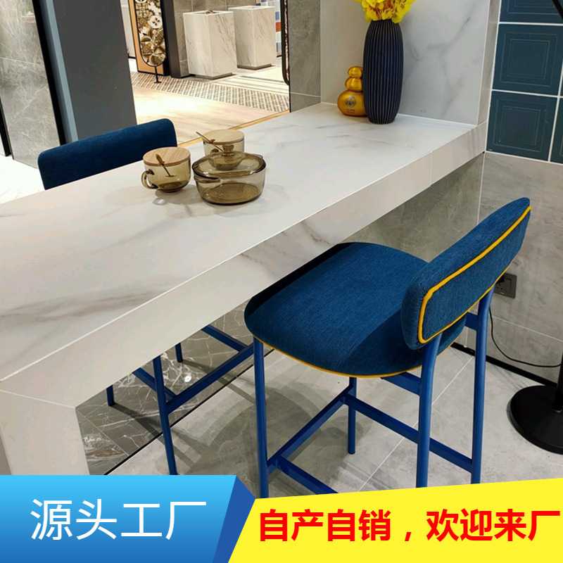 北欧吧台椅轻奢家用设计师款高脚凳吧椅简约现代美式吧台椅靠背椅