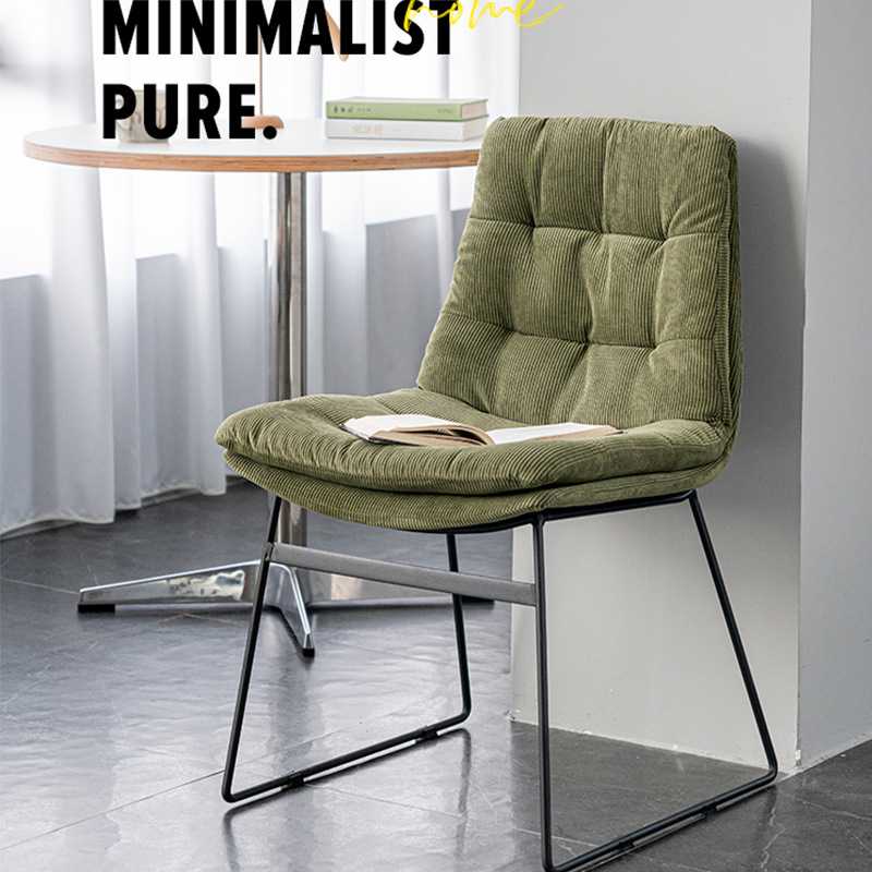 北欧餐椅家用复古铁艺靠背椅轻奢书房书桌椅子咖啡厅休闲洽谈凳子