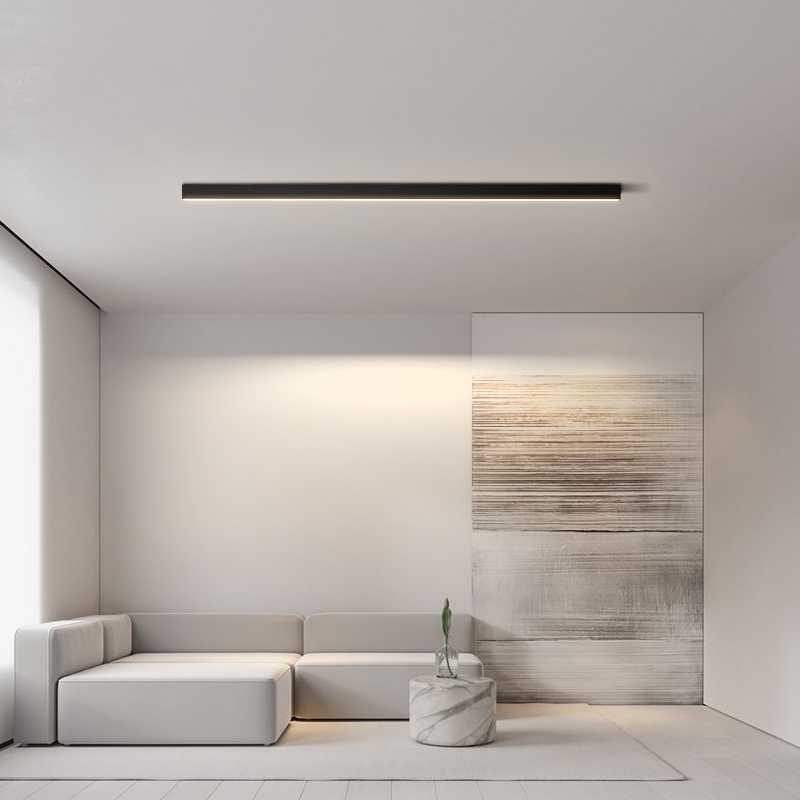 无主灯照明长条明装线性灯极简过道阳台卧室餐厅衣帽间客厅吸顶灯