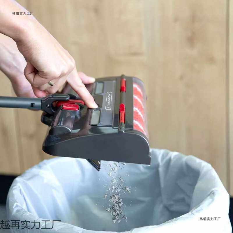 跨境新款家用电动扫把刮水拖地两用电动地刷吸头地板刷软绒一拖净