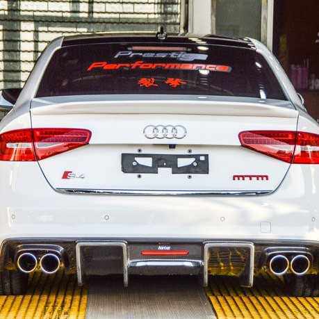 适用13-16款奥迪A4 A4L B8.5 碳纤维后唇改装碳纤运动四出后扰流