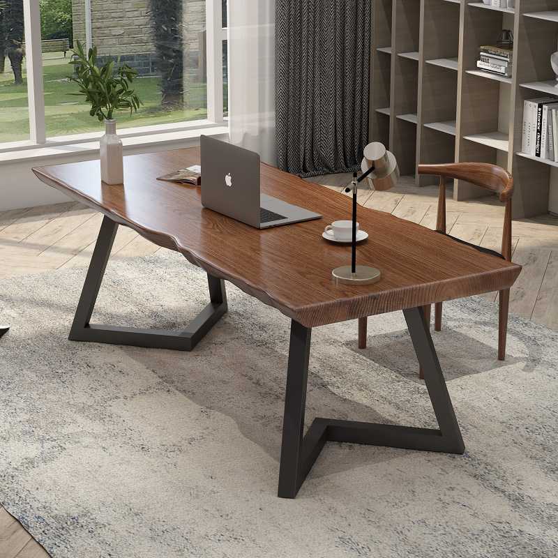 现代简约小户型书房实木电脑桌卧室学习书桌工作室民宿单人办公桌