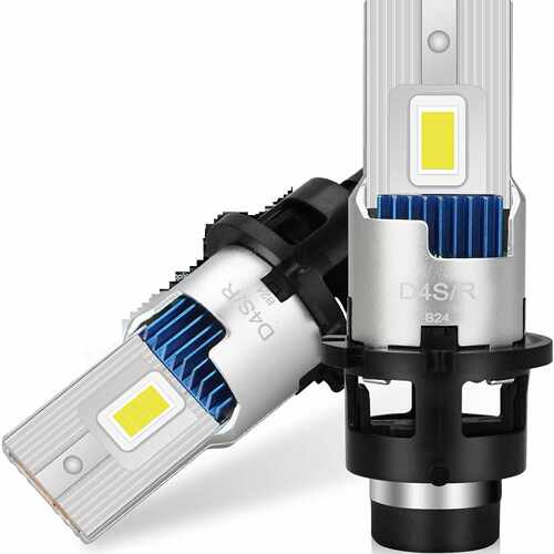 替换原车HID带风扇6500K直插款35W一体式D4 LED D2汽车led前大灯