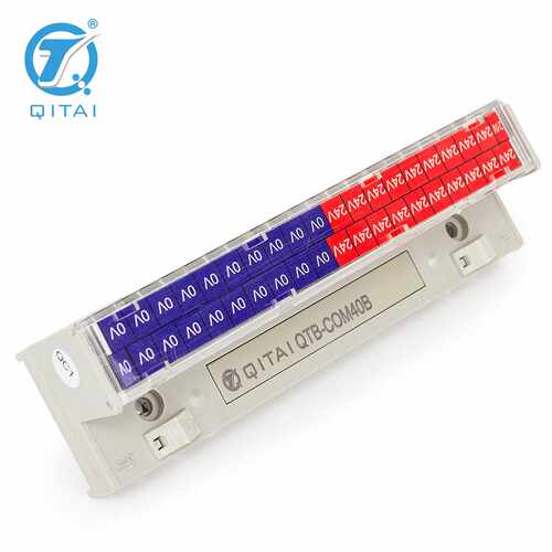 QTB-COM40B 2极AC/DC分线端子台全新电源转接接线端子导轨端子排