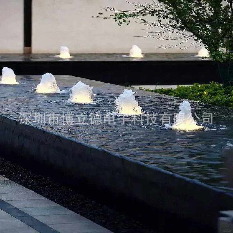 水池水景涌泉喷泉设备带LED七彩涌泉喷泉灯鼓泡造型别墅造景室外