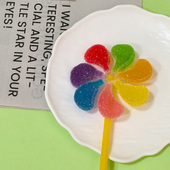 乐达迪士尼公主24克七彩风车软糖网红水果棒棒糖儿童新年糖果零食