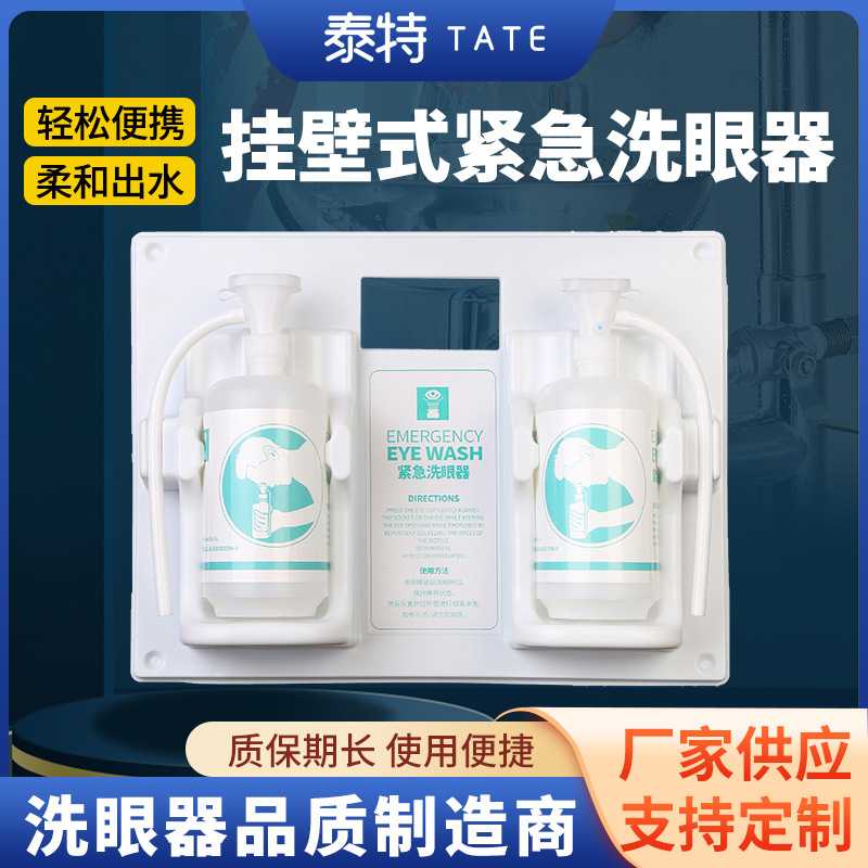TEW316紧急洗眼器壁挂式洗眼器便携洗眼器壁挂简易式洗眼站2L瓶装