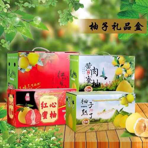 柚子包装盒礼盒 2个4个红黄白心肉柚子包装盒礼品盒水果包装箱