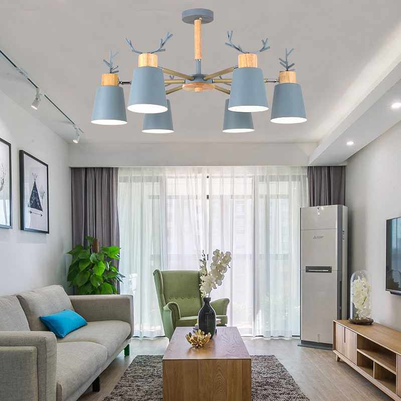 北欧创意鹿角客厅吊灯个性卧室家用书房现代简约吊灯灯饰灯具