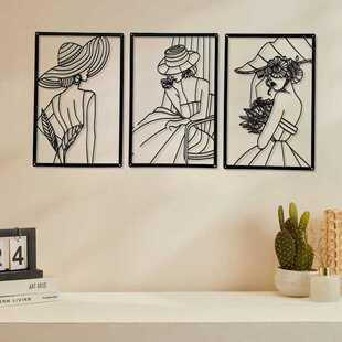 Woman A101 Wal Abstract Minimalist 350金属抽象女性画框 metal