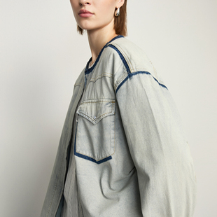 ARC 牛仔棉外套 DOT轮廓线撞色设计时尚