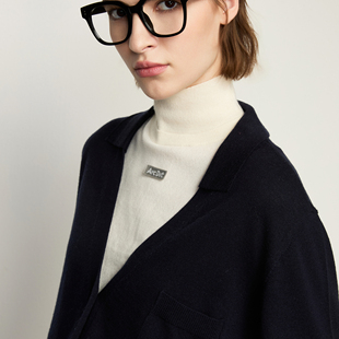 ARC 针织外套 DOT简约假两件翻领开衫