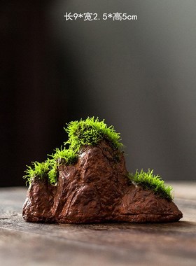 小鱼缸沉底摆件h苔藓盆景附石青苔摆件造景莫斯假山新款禅意水陆