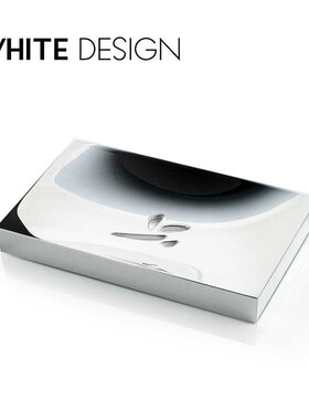 White Design铝合金镜面方形香皂盒沥水肥皂盒简约高档卫生间设计