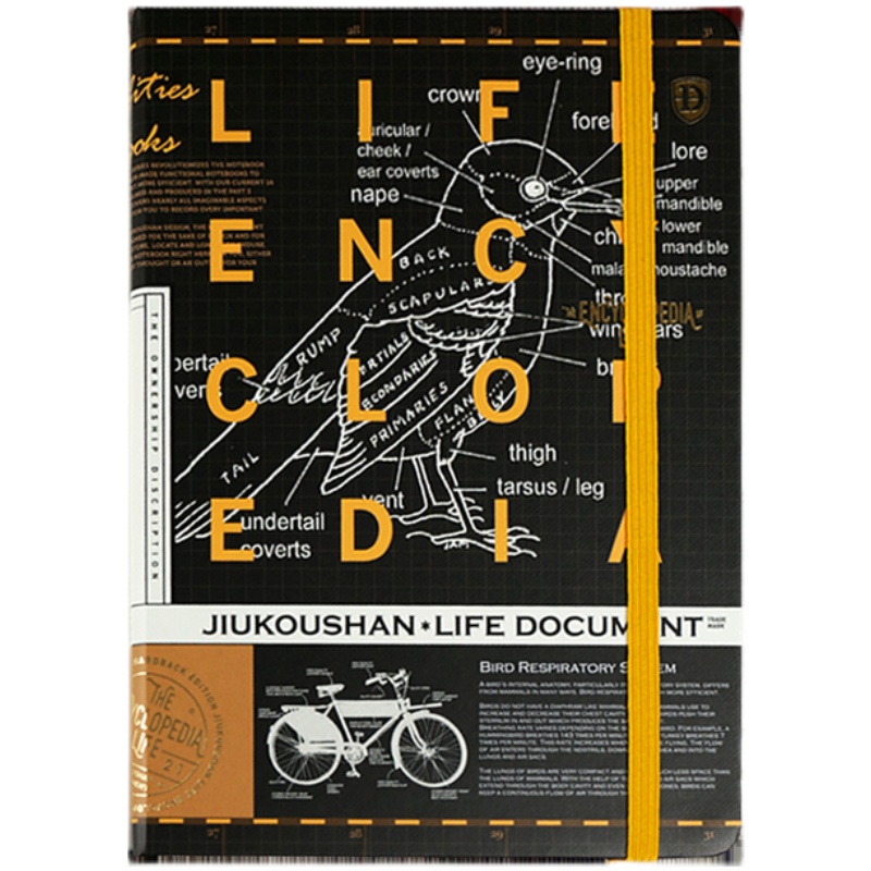 九口山生活百科全书系列笔记本 B6复古创意手绘本读书手帐日记本