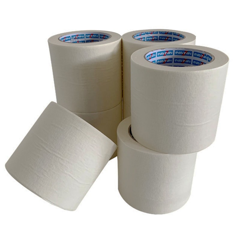 高粘性美纹纸胶带10公分墙面手撕喷漆遮蔽分色纸外墙50米