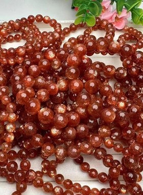 樱花玛瑙碧玺石榴石紫锂云母红绿草莓晶黑金骨干太阳石手链手串女