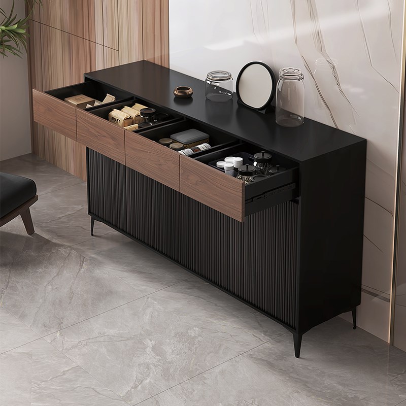 意式轻奢实木鞋柜家用门口2025新款玄关矮柜靠墙一梯一户储物柜