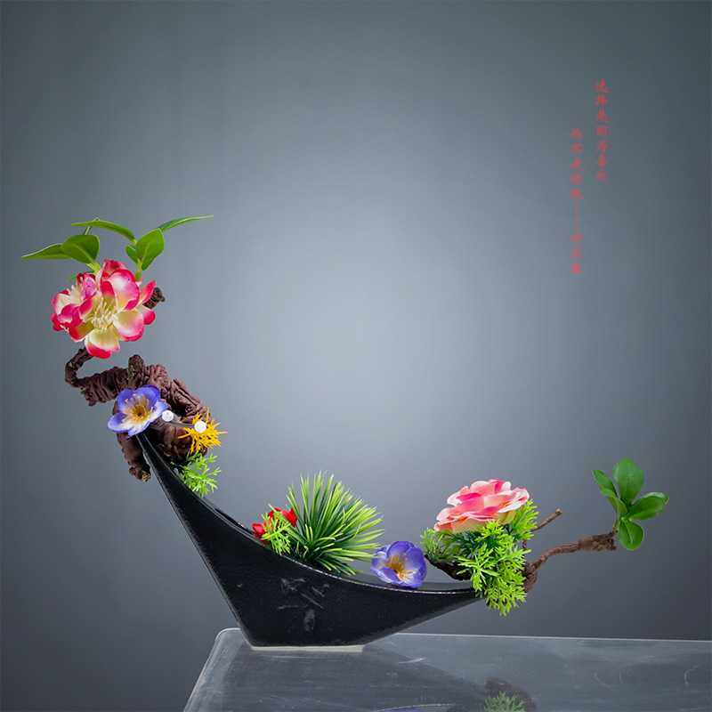 好石寨 圆型花器海鲜姿造干冰盅 酒柜装饰花草摆件创意侘寂小花盆,3C数码配件,摄像机配件,淘宝优惠券,粉丝福利购,淘宝优惠卷