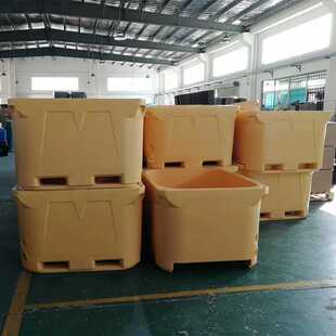 华社保温箱滚塑1000升活渔虾水产海鲜浸泡桶冷链运输双层异形