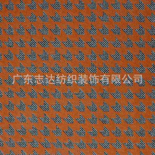 现代时尚千鸟格棉麻绣花志达纺织沙发抱枕装饰布PUNCH-C