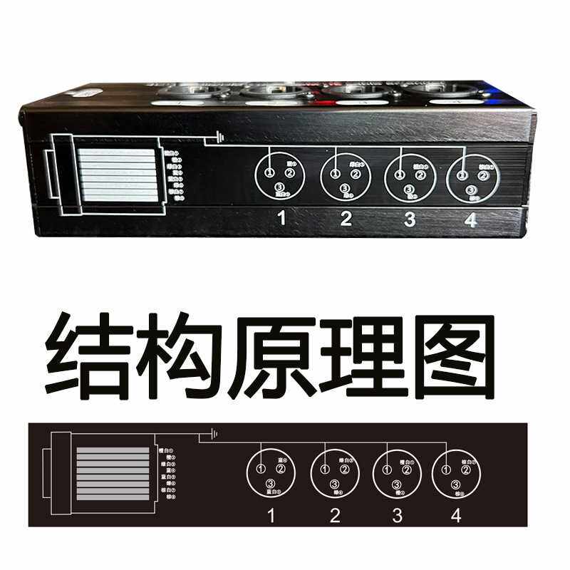 4通道卡侬扩展器XLR 4 Channel 3 Pin Multi Network XLR Cable
