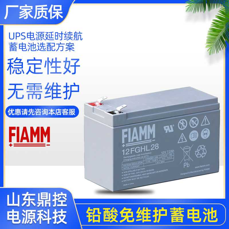 FIAMM非凡12SP80铅酸免维护蓄电池12V80AH安防高速收费站安装维修