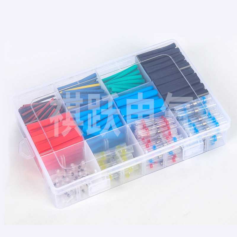 跨境货源 焊锡环450PCS热缩管套装 防水热缩端子盒装  厂家直供