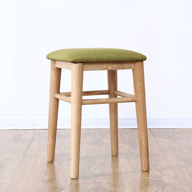 安靠实木小板凳家用橡木方凳卧室梳妆凳化妆凳快餐凳子【告别款】