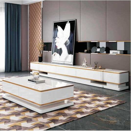 轻奢高级感茶几地柜边几组合钢化玻璃电视柜家具厂家