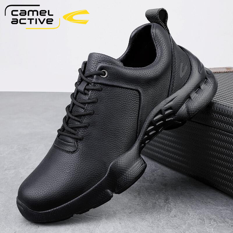 德国骆驼动感男鞋冬季头层牛皮商务休闲皮鞋男士真皮软底运动潮鞋