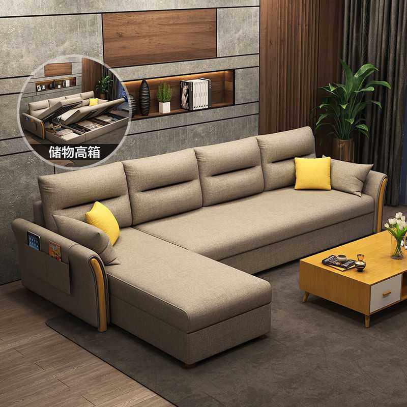 储物折叠可拆洗沙发床简约小户型伸缩转角沙发北欧组合多功能