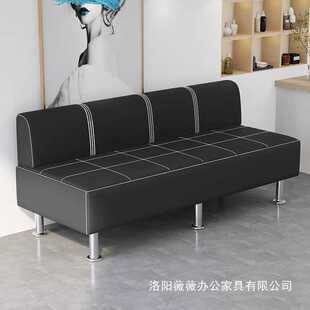 网红美发店等候椅发廊理发店等候区座椅客人休息沙发长条等待排椅