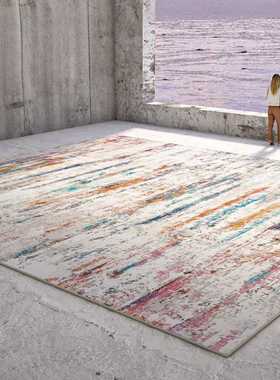 现代客厅地毯侘寂风紫色轻奢高级北欧卧室沙发茶几床边毯家用地垫