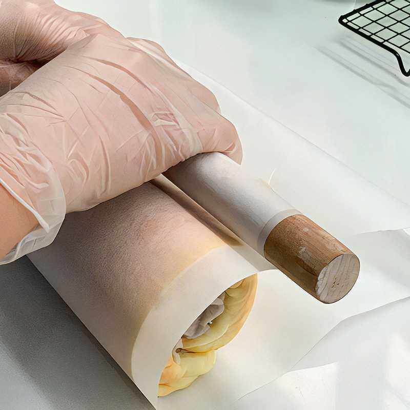 瑞士卷纸包装垫食品级硅油纸虎皮卷面包隔油纸木浆防油纸垫烘焙