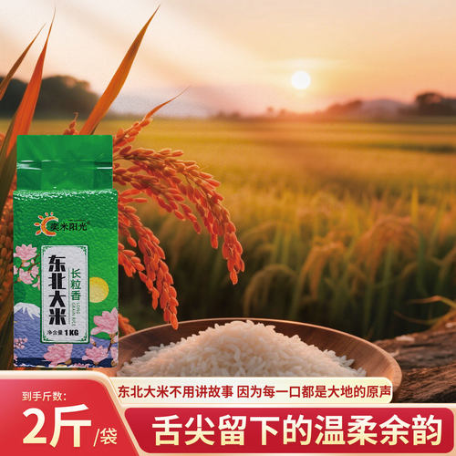【长粒香】2025年新米东北长粒香大米2斤装家用小包装煮饭皆宜1kg