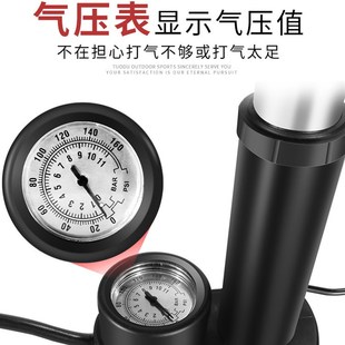 自A行车电动摩托车家用脚踩气压充气 脚踩踏打气筒高压迷你便携式