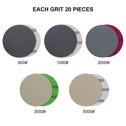 996A+3英寸75mm背绒砂纸打磨抛光G植绒砂纸干湿两用水砂纸现货