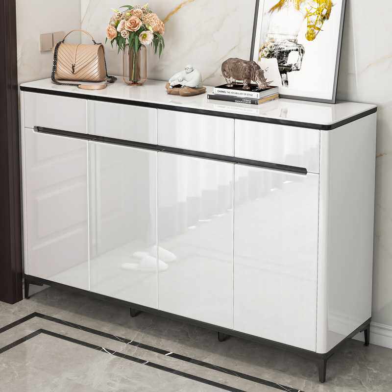 轻奢烤漆鞋柜家用门口简约入户玄关柜一体2023爆款大容量收纳鞋架