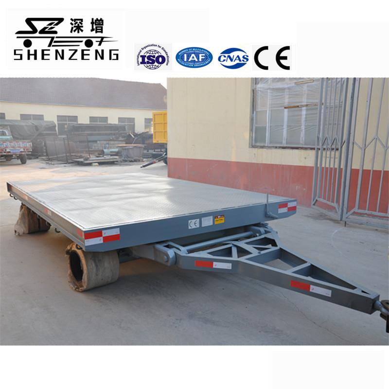 15T重型低平板拖车牵引平板拖车全挂式重钢平板运输车