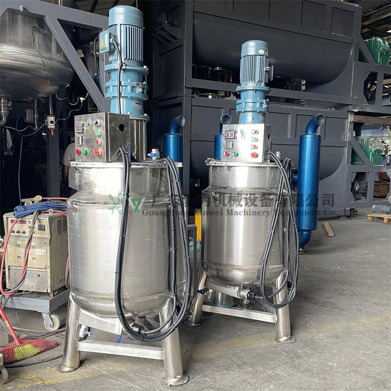 电加热多功能搅拌锅低速带刮壁牙膏混合机不锈钢胶水生产设备