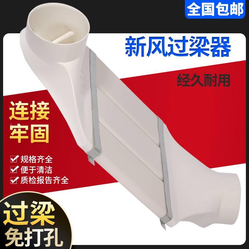 系统排油烟机换气扇75/110/160/200过梁器不打孔通风管道扁管