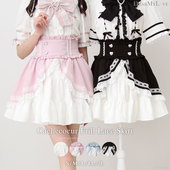 Love 梦展望Dear 日系少女可爱荷叶边爬梯蕾丝裙蝴蝶结535517