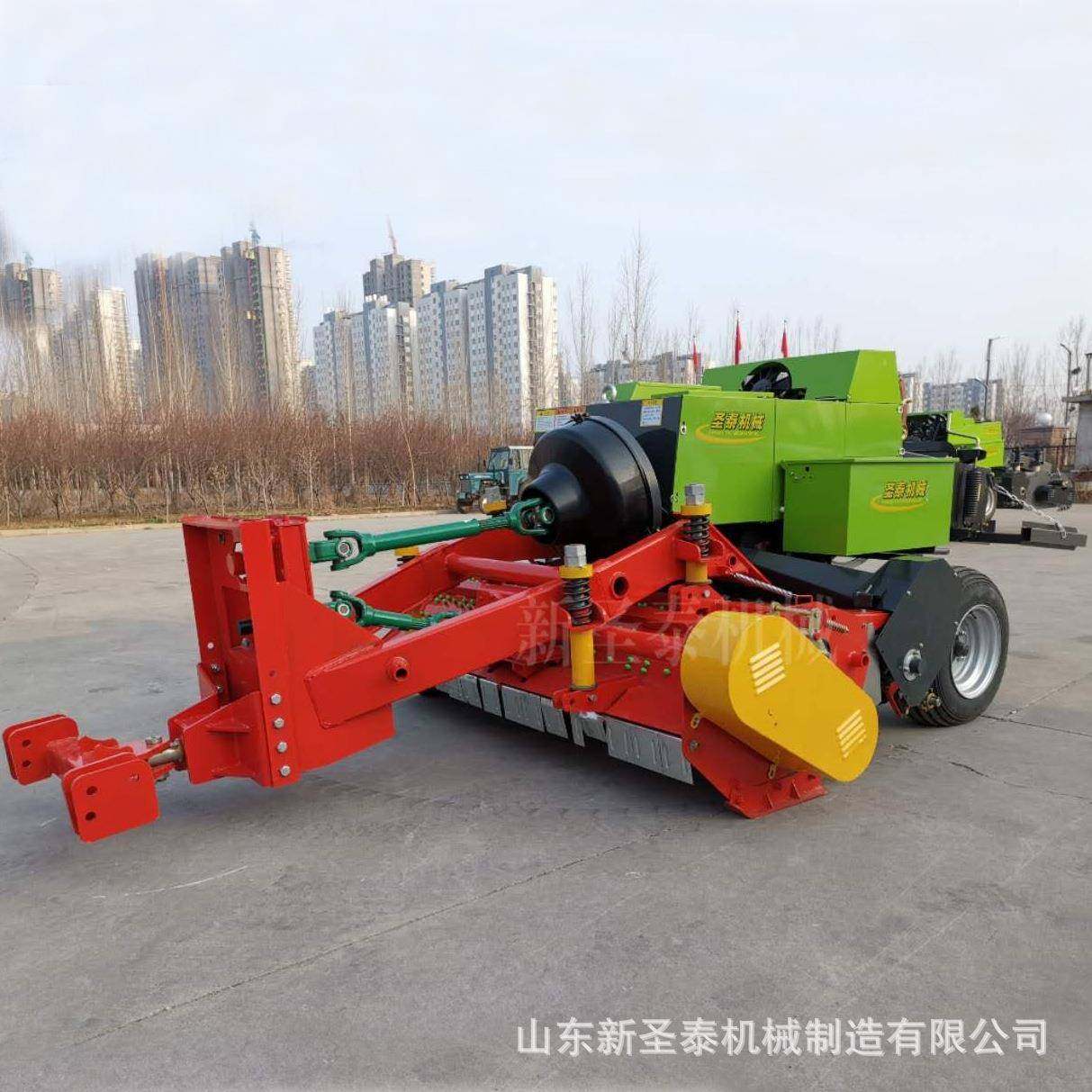 拖拉机带动方捆拾草机厂家农补产品麦秸方捆拾草机现货自动捡拾