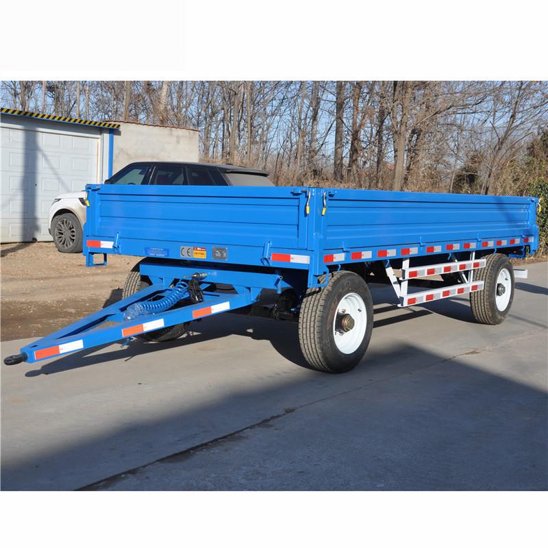 5吨平板拖车全挂转运拖车农用拖拉机运输挂车平板挂车