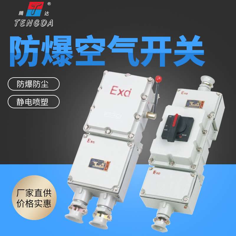防爆断路器BDZ10-100af带漏保自动空气开关粉尘控制箱配电箱启动