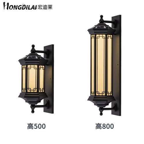 滕王阁太阳能壁灯新中式阳台灯过道灯露台灯防水户外灯门柱庭院灯