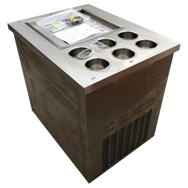 单锅炒冰卷酸奶机六桶智能炒卷机冷冻食品伽工新品炒水果冰卷机