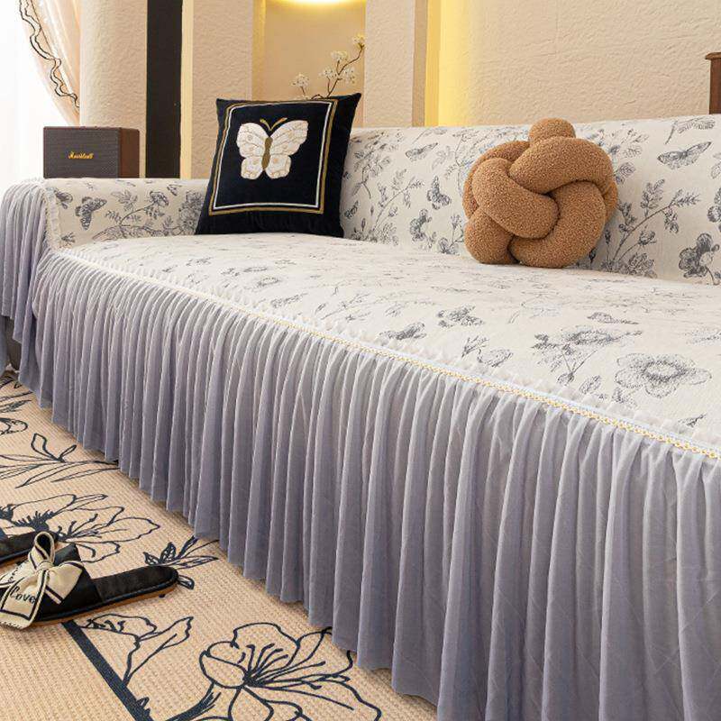 四季通用简约现代风沙发盖布一整张全盖沙发巾固定防滑可机洗套罩