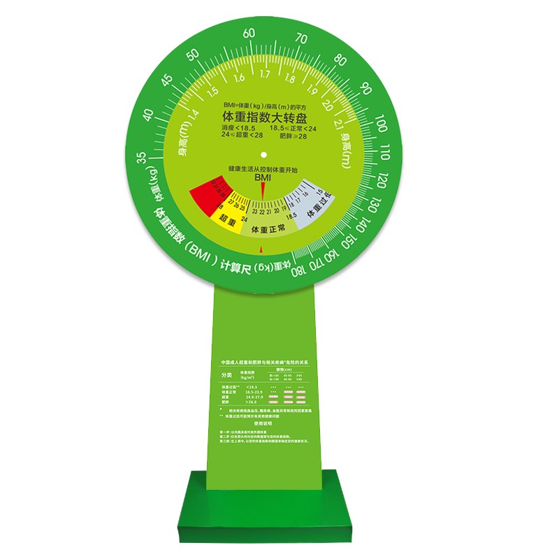 BMI体重指数健康大转盘社区宣传文化体质bmi转盘健康小屋速查工具